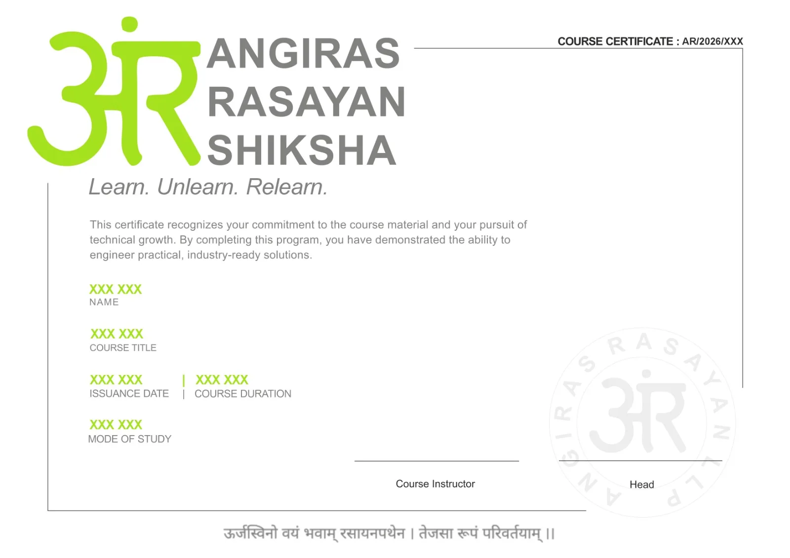 Course Completion Certificate